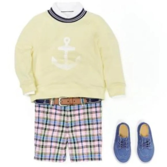 Janie and Jack Baby Boy Plaid Adjustable Waist Shorts 6-12M - Picture 4 of 8